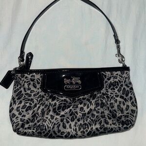 Vintage Black and grey with silver hardware Coach shoulder bag